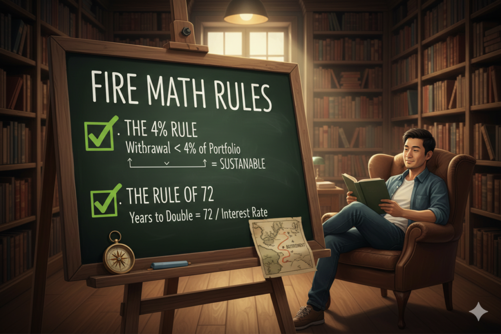 Understanding the 4% rule and the Rule of 72 for early retirement planning without complex math