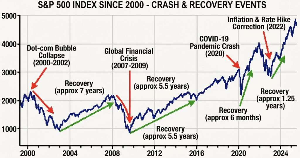 AI bubble, S&P 500, Nasdaq 100, Market crash history, Daniel Kahneman